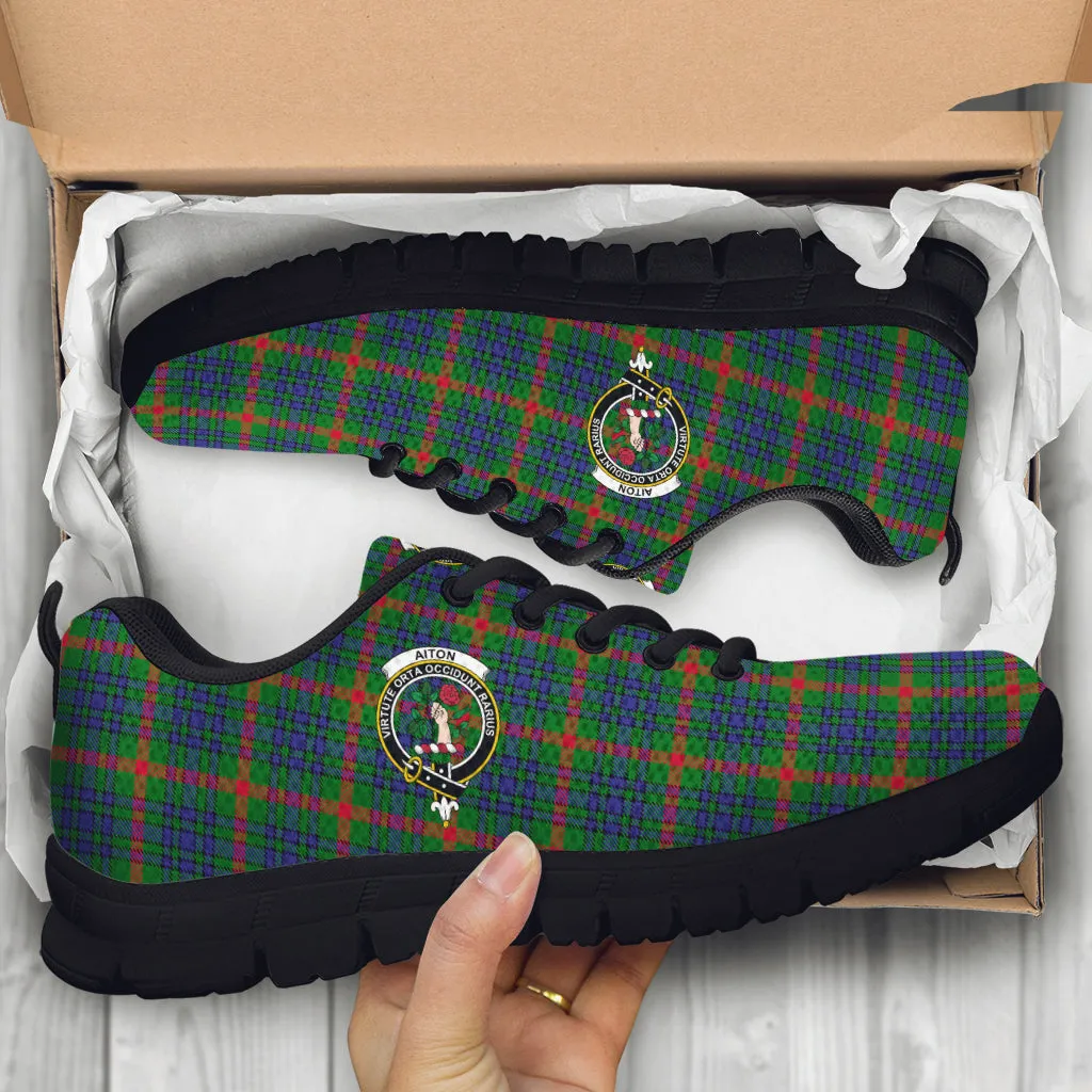 Aiton Tartan Sneakers with Family Crest