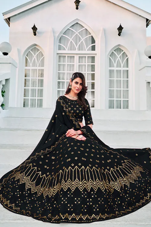 Black Designer Exclusive Latest Designer Lehenga Choli