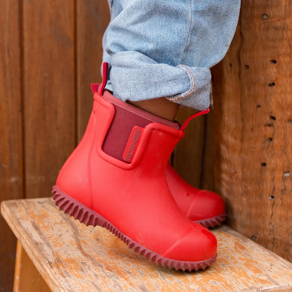 Bobbi Kids Rain Boot // Chilli Red