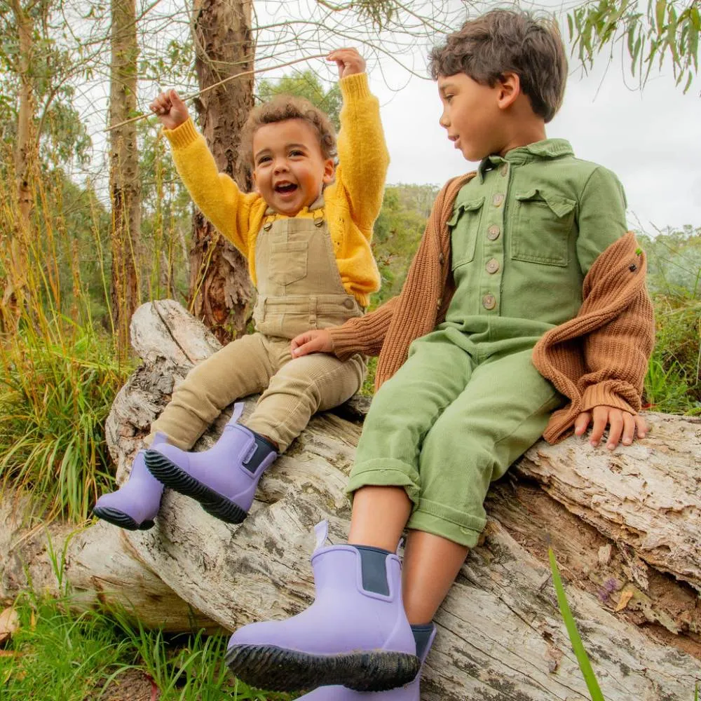 Bobbi Kids Rain Boot // Lavender & Navy