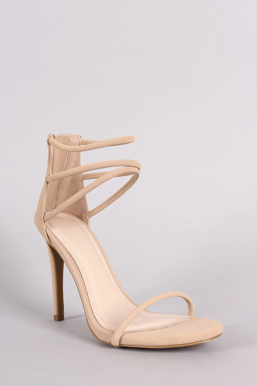 Caroline - Triple Ankle Strap Single Sole Heel