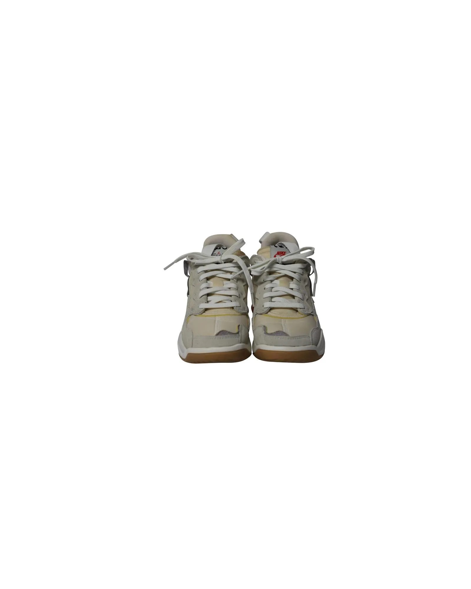 Chunky Cream Suede Sneakers with Air Cushioning by Nike Jordan