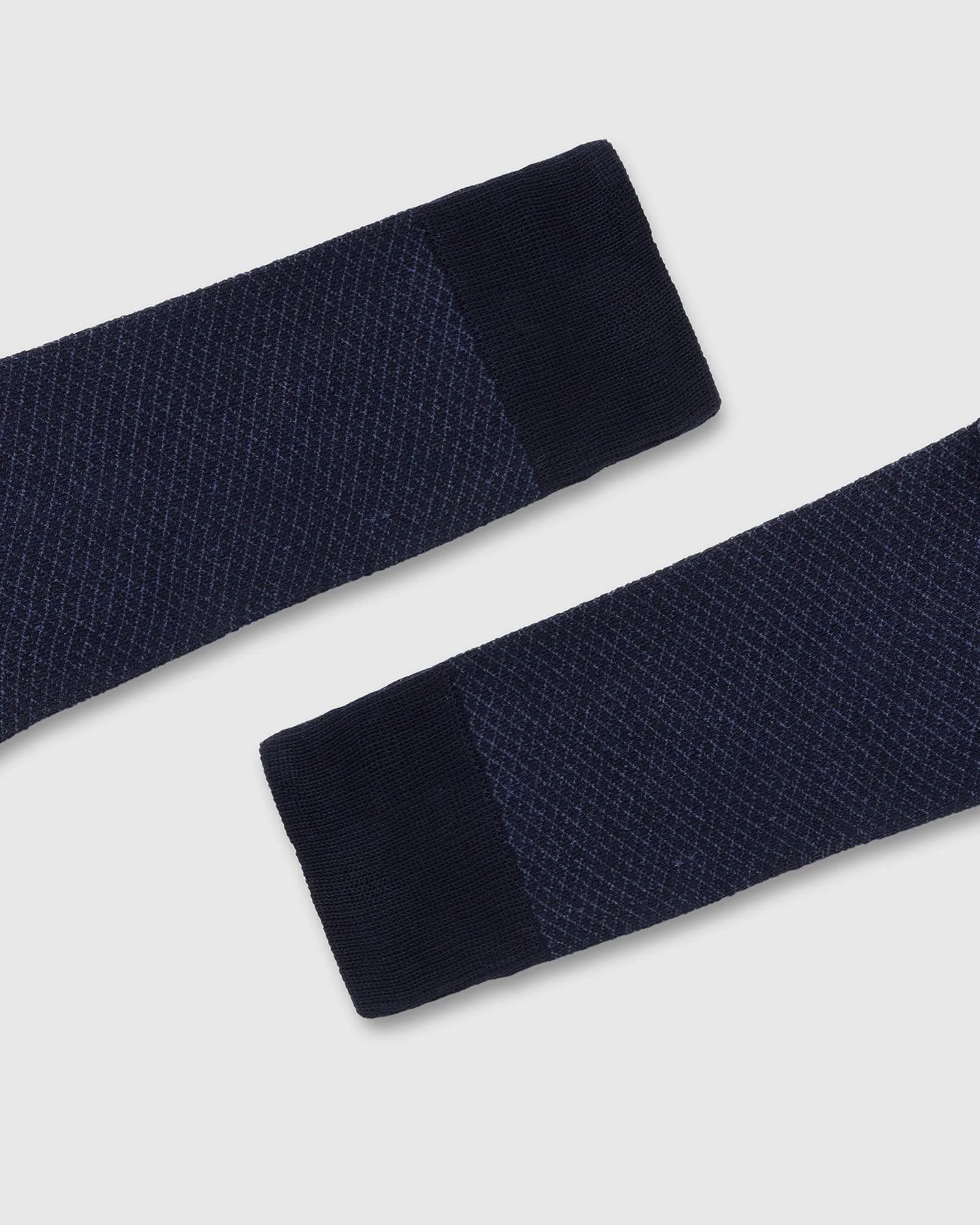 Cotton Navy Textured Socks - Rexburg