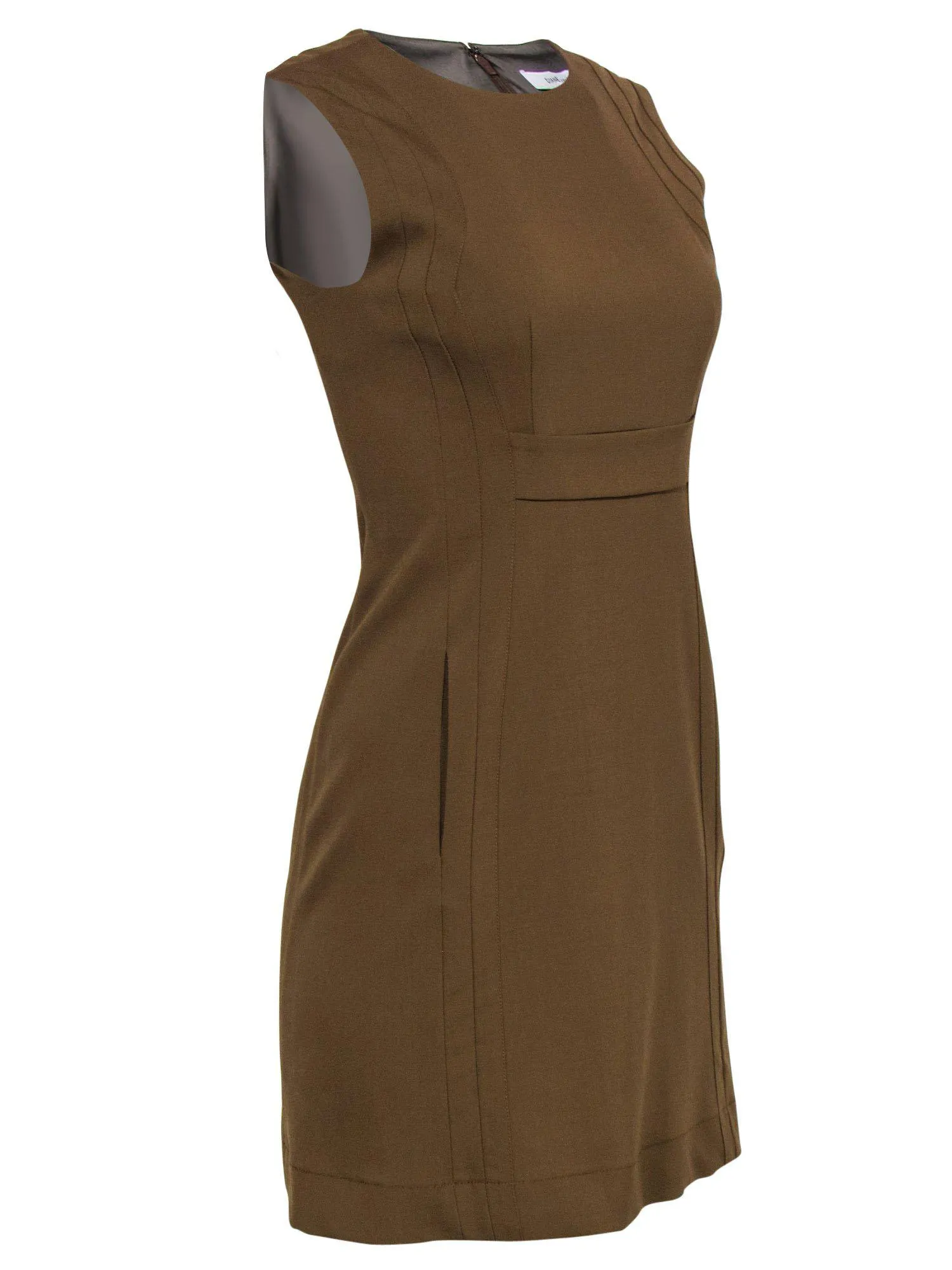 Diane von Furstenberg - Brown Princess Seamed Sheath Dress Sz 2