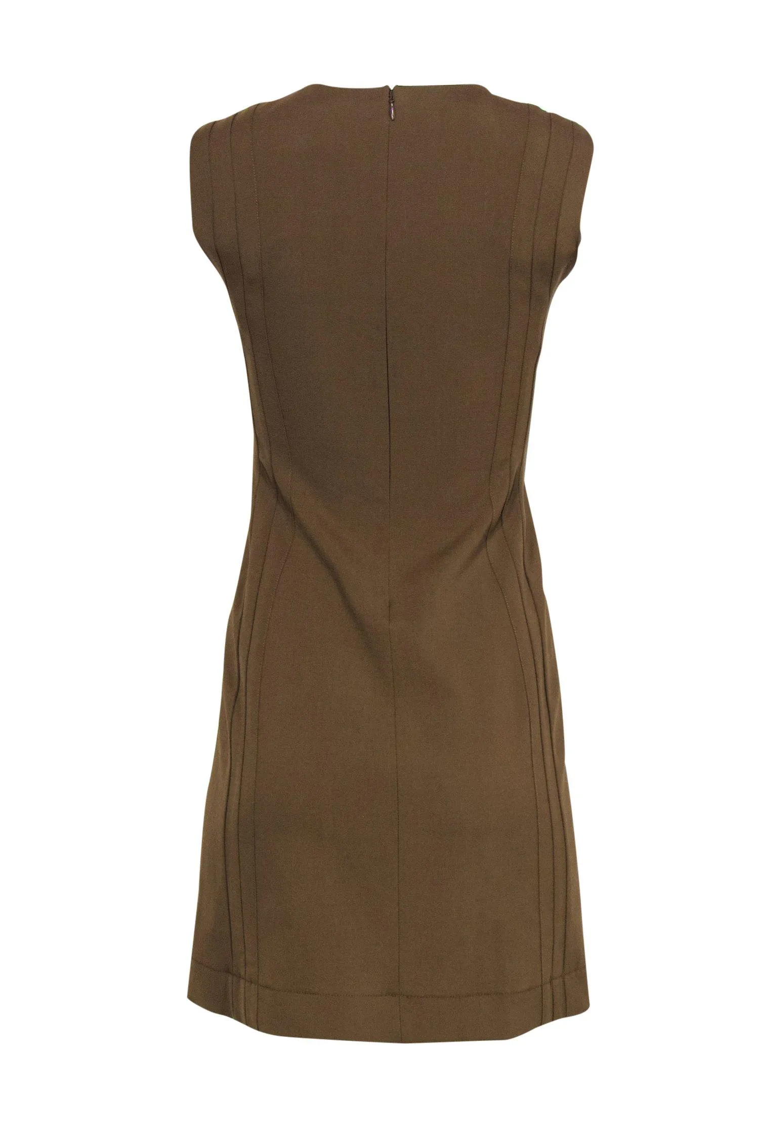 Diane von Furstenberg - Brown Princess Seamed Sheath Dress Sz 2