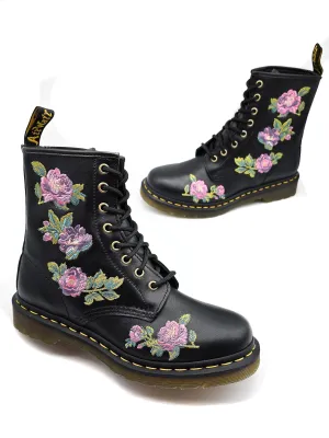 DR. MARTENS 1460 VONDA II EMBROIDERED FLORAL BOOTS