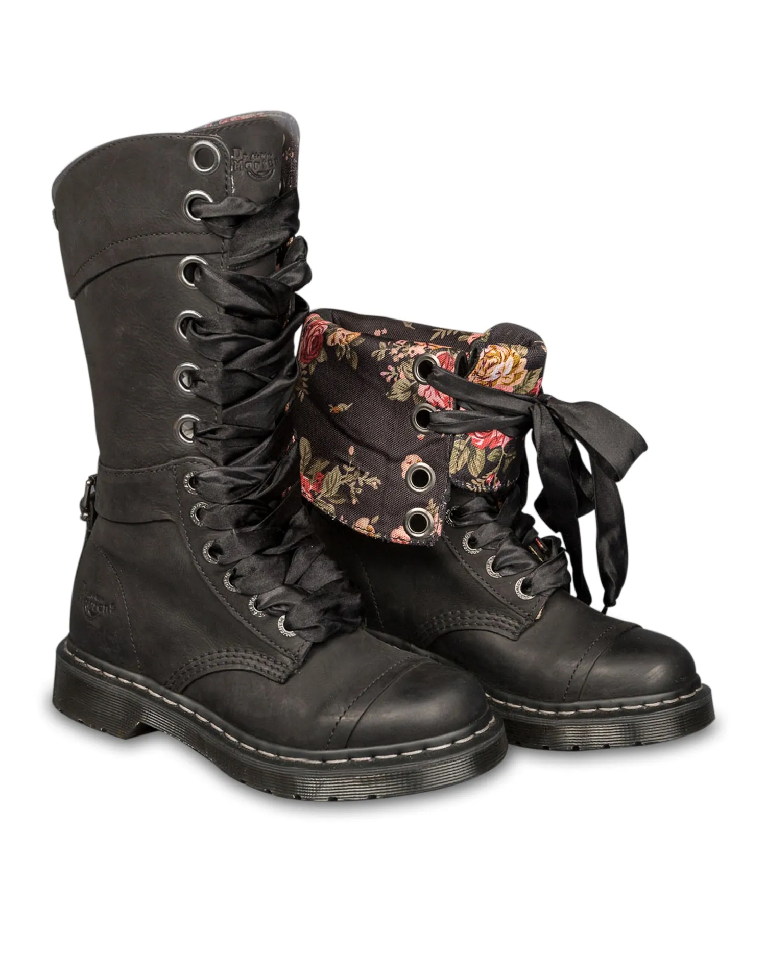 DR. MARTENS TRIUMPH BLACK FLORAL