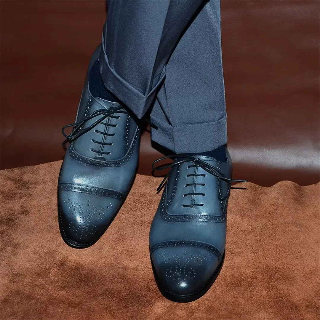 Elite Urban Lace-Up Leather Dress Shoes