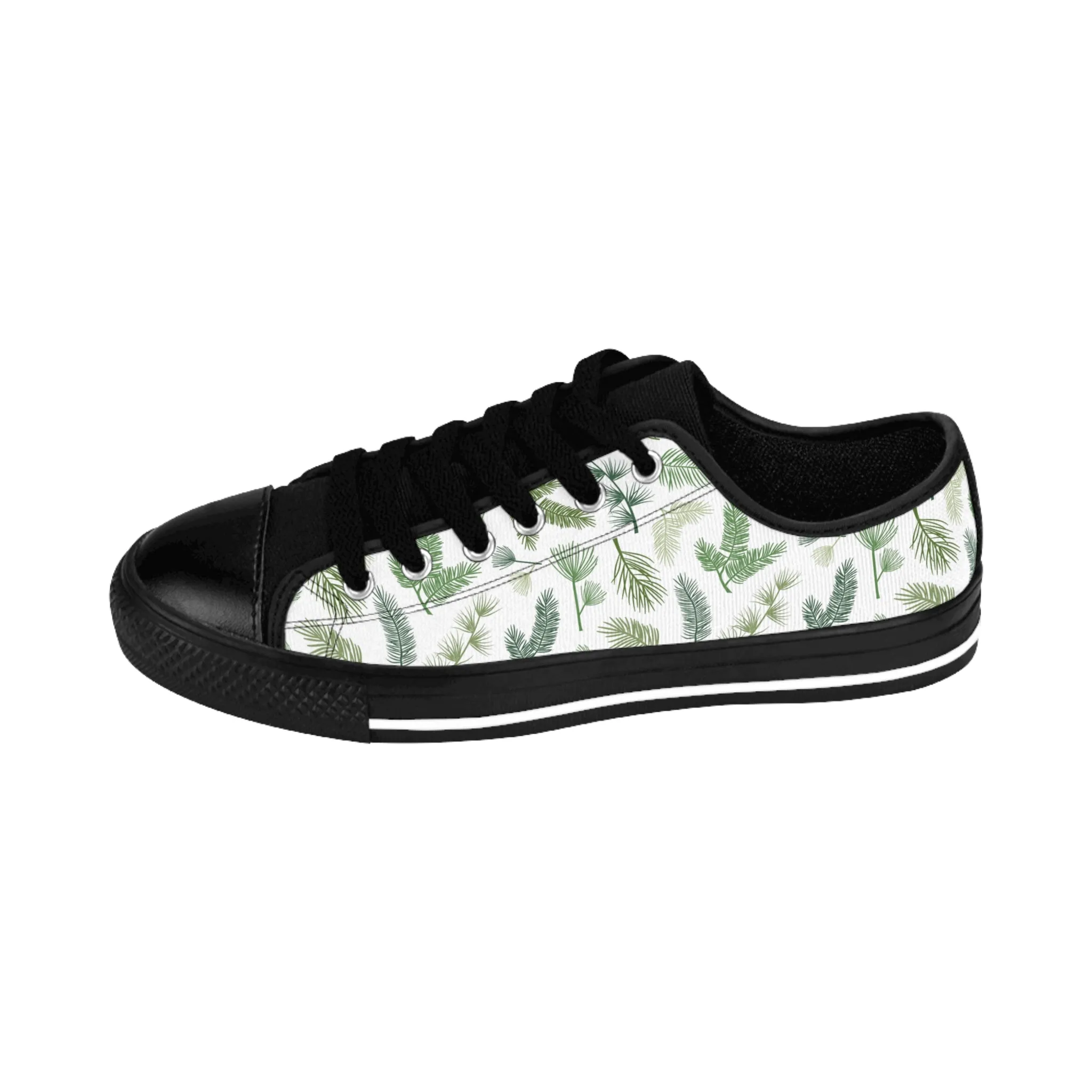 Evergreen Plant Leaves Women's Sneakers