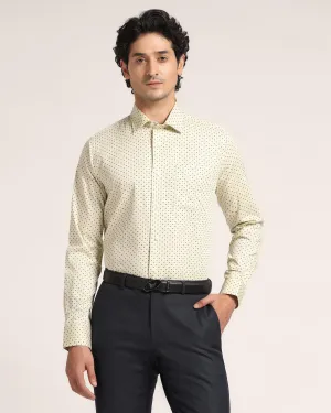 Formal Beige Printed Shirt - Ronin