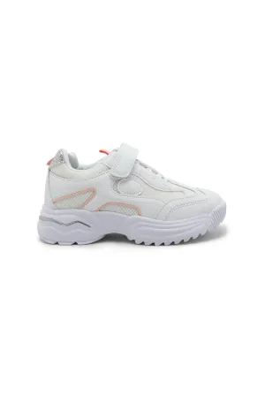 Girls White Chunky Trainer