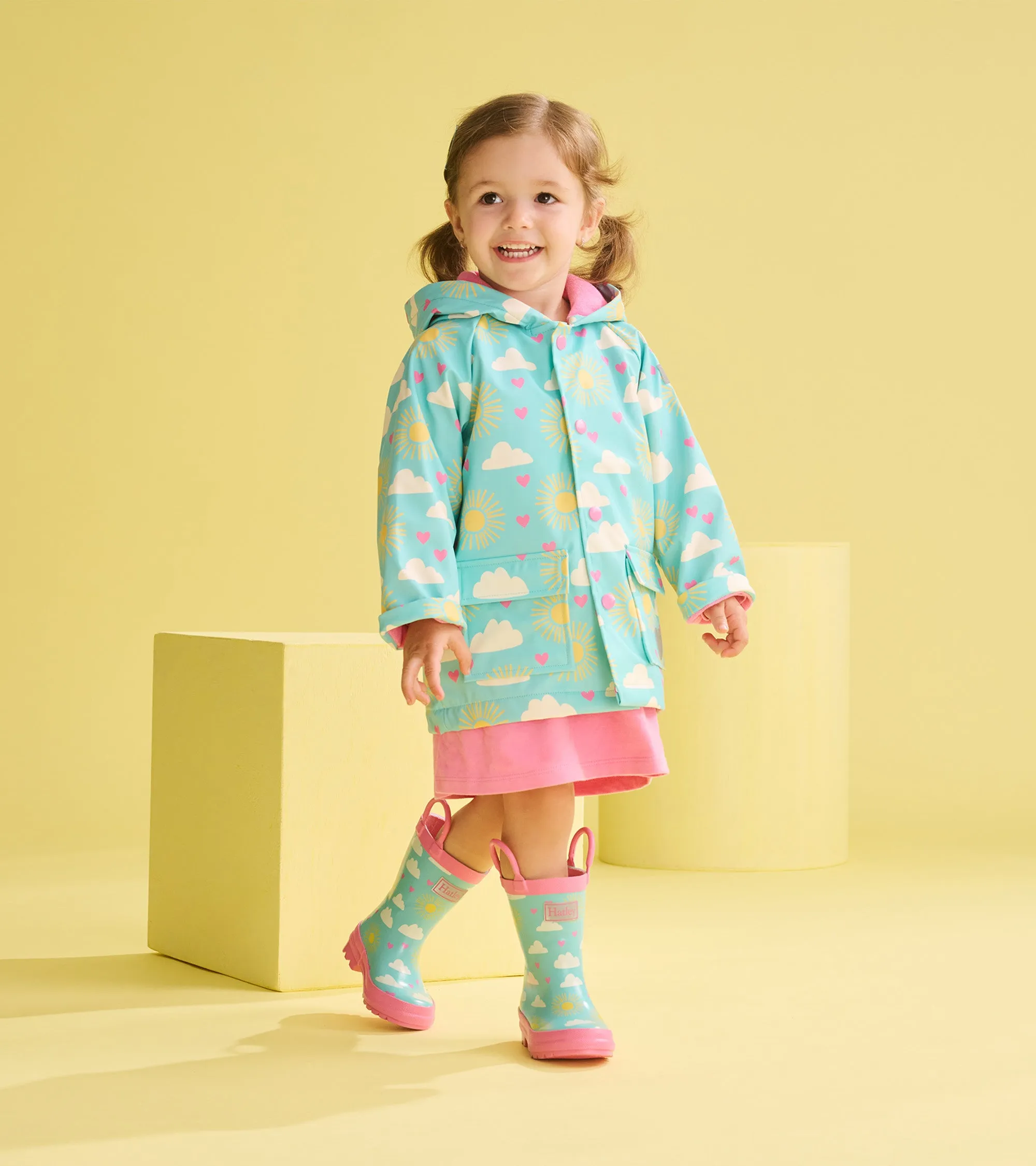 Hatley Baby Girls Happy Skies Raincoat