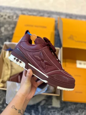 Louis Vuitton LV Trainer Burgundy Skate Sneaker