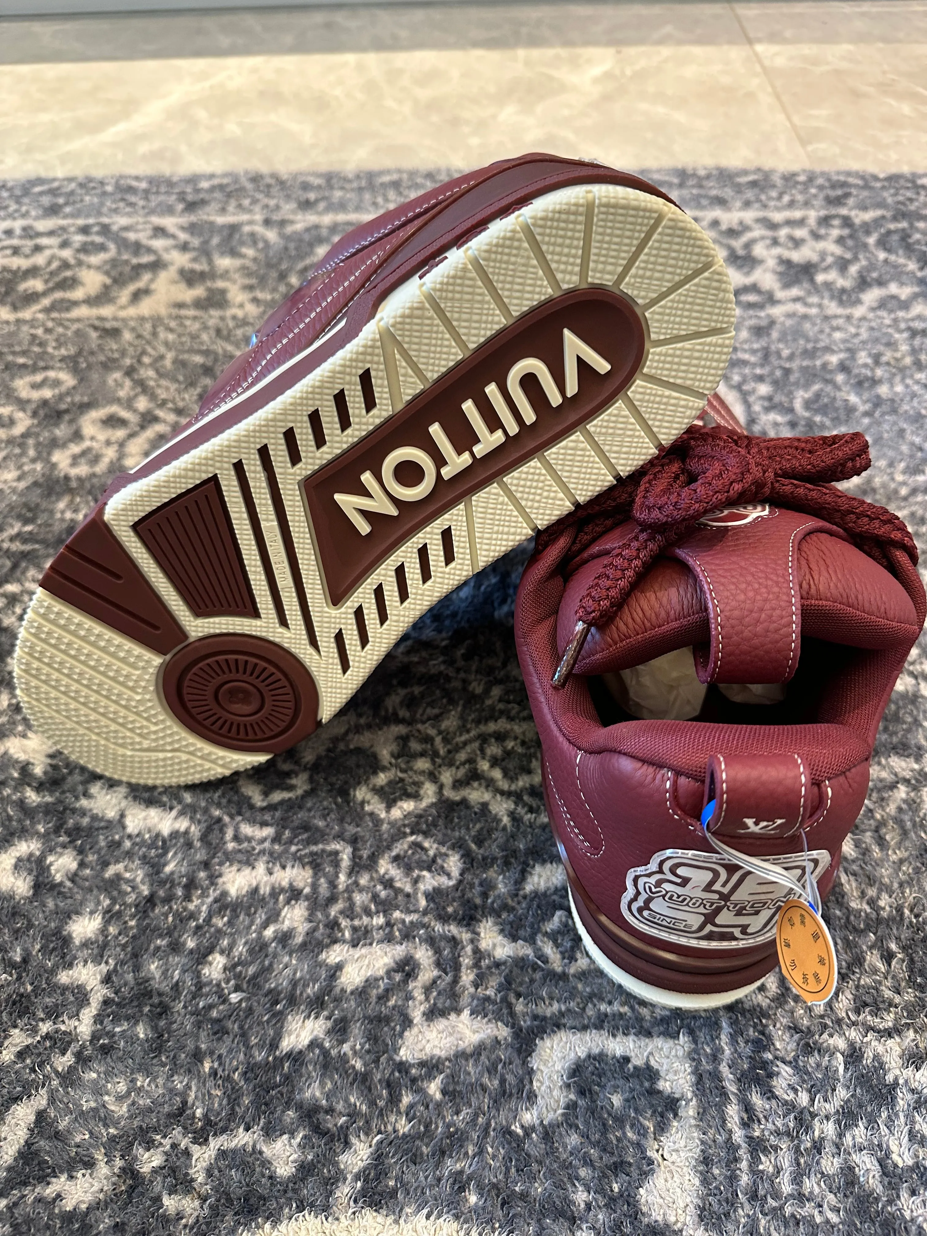 Louis Vuitton LV Trainer Burgundy Skate Sneaker