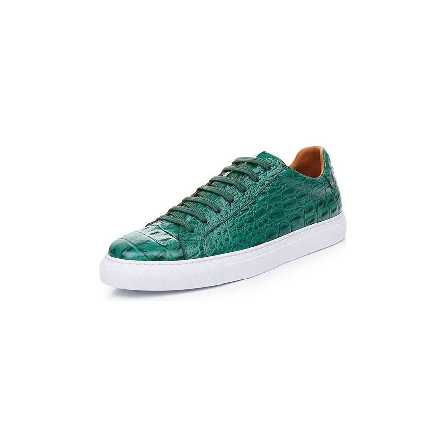 LuxeCroco Lace-up Exotic Sneakers