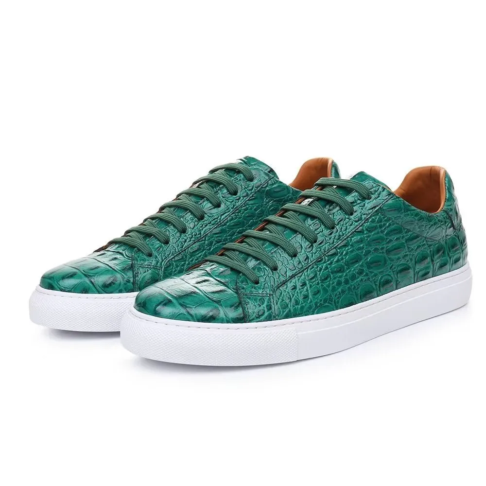 LuxeCroco Lace-up Exotic Sneakers