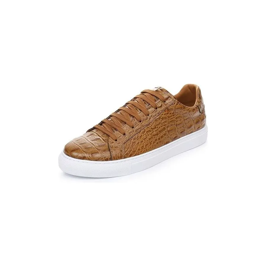 LuxeCroco Lace-up Exotic Sneakers