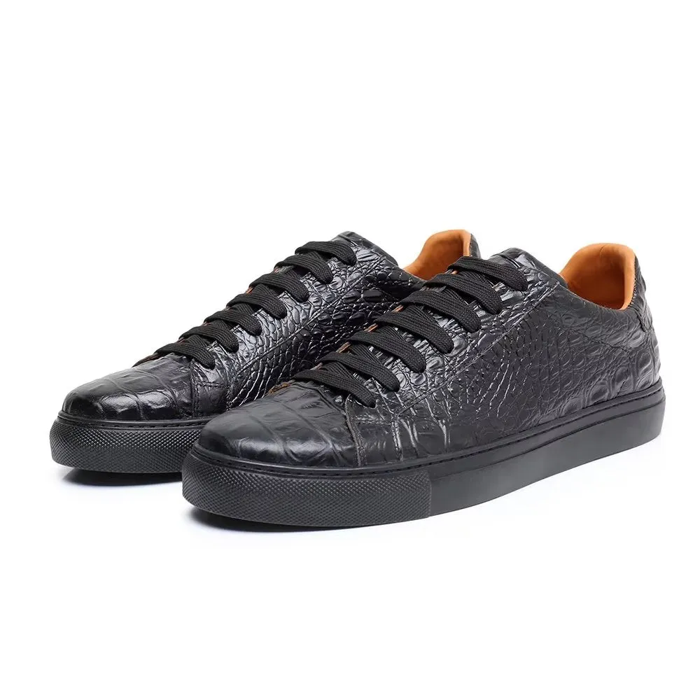 LuxeCroco Lace-up Exotic Sneakers