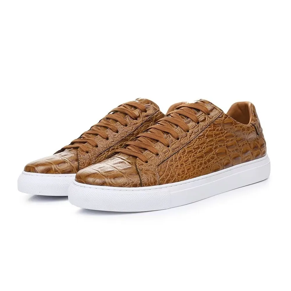 LuxeCroco Lace-up Exotic Sneakers