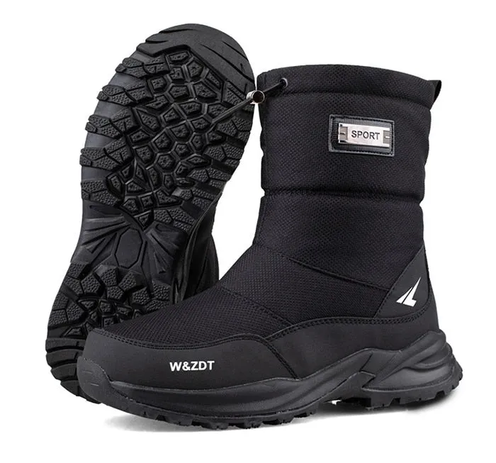 Man Outdoor Waterproof Snow Boots Zip Non-slip Cotton Plus Velvet Shoes Men - MSWRB50417