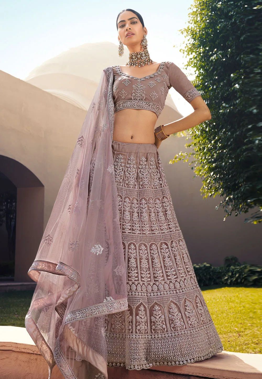 Mauve Traditional Designer Lehenga Choli