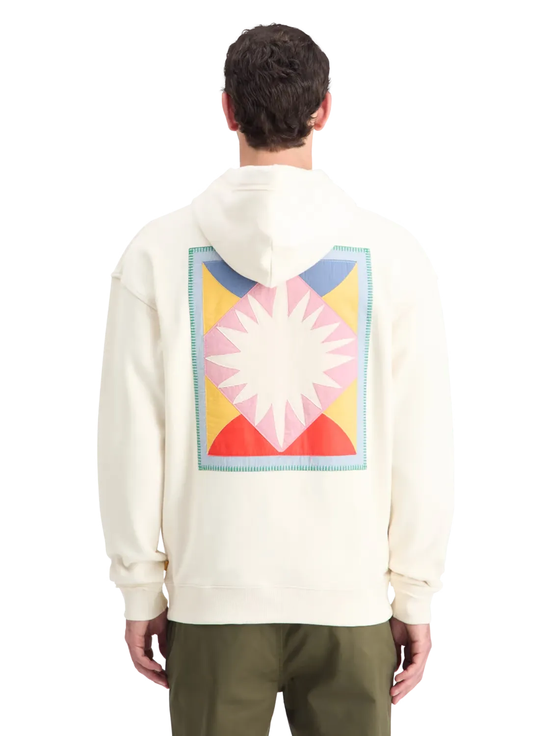 Patchwork Applique Artwork Hoodie (Ivory) - SS178765WI24101