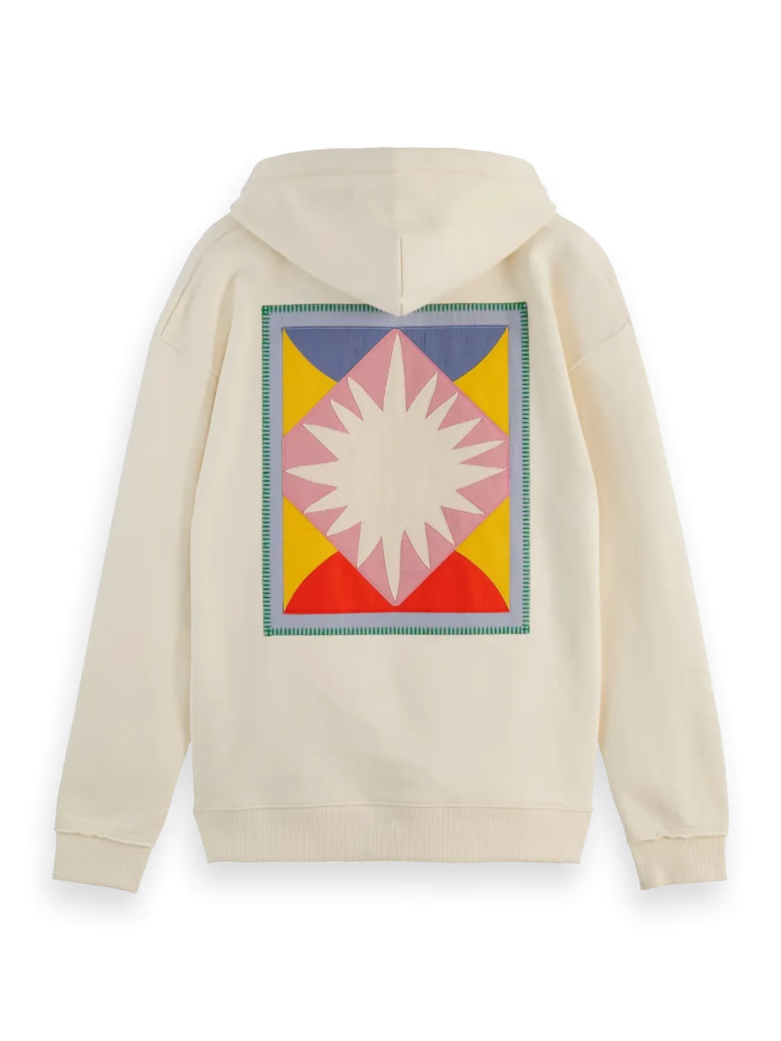 Patchwork Applique Artwork Hoodie (Ivory) - SS178765WI24101