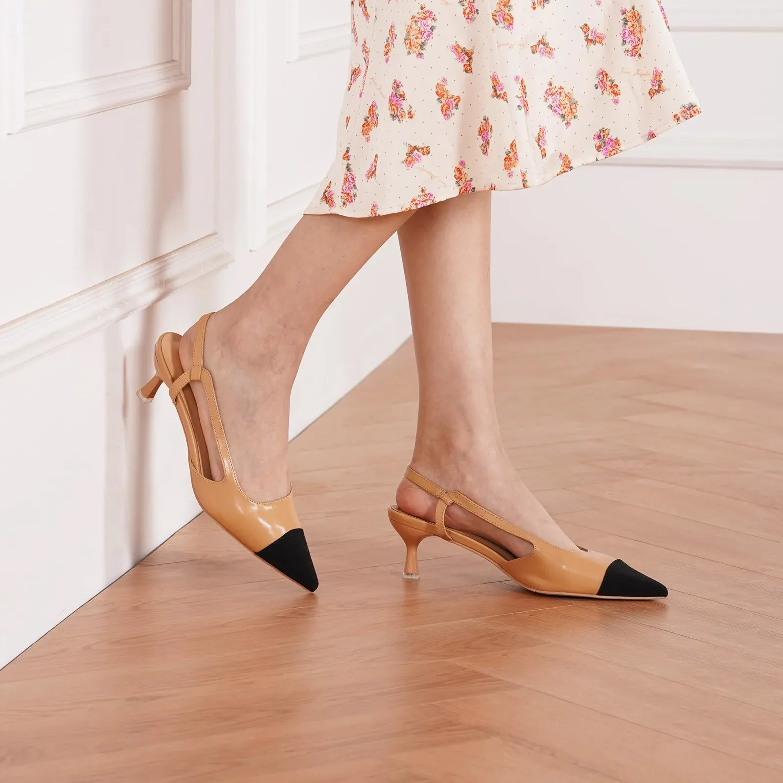 Pointed Toe Slingback Pumps