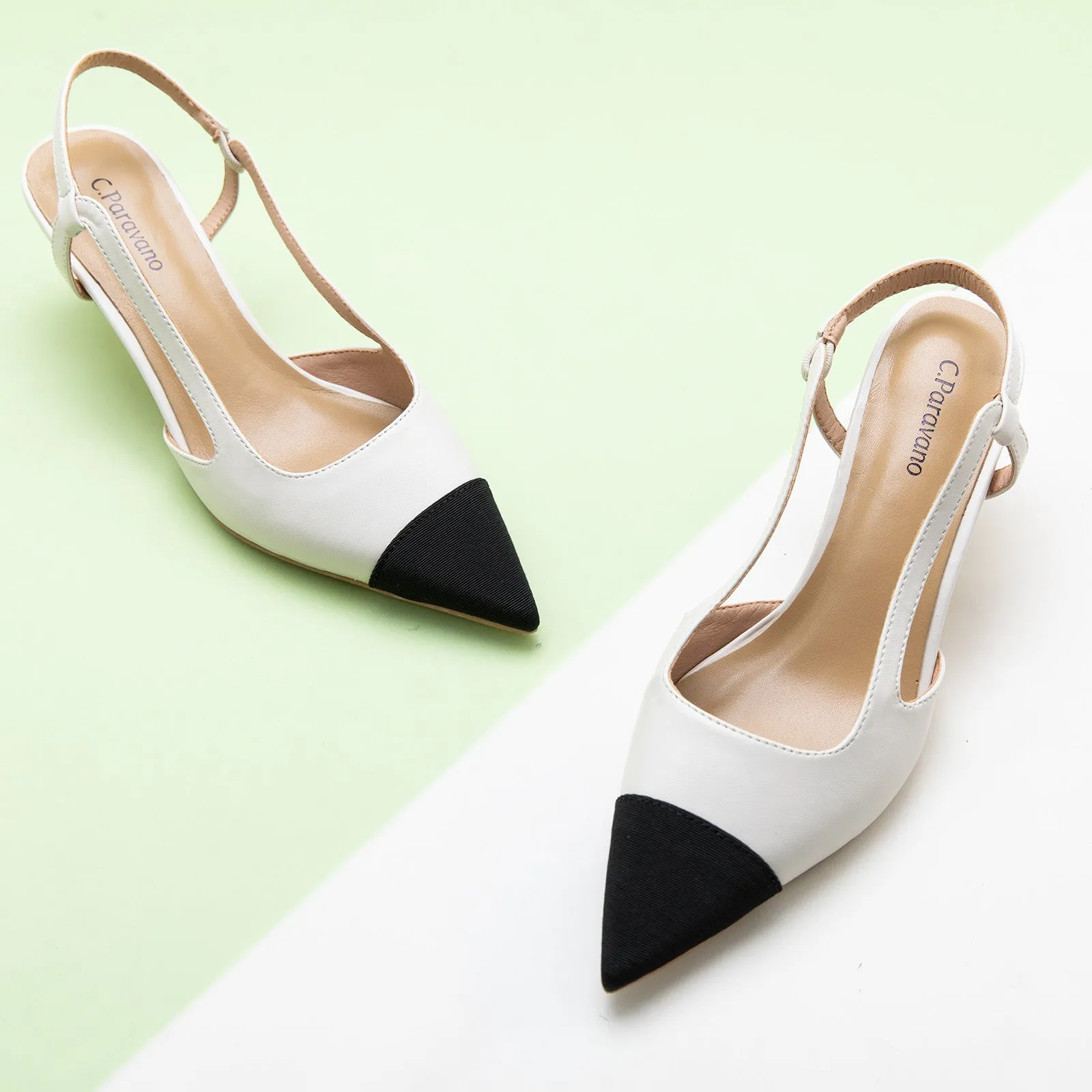 Pointed Toe Slingback Pumps