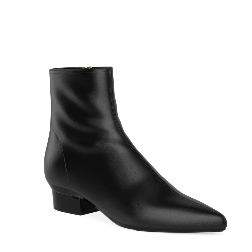 The Bootie - Coal Stretch Leather