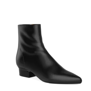 The Bootie - Coal Stretch Leather