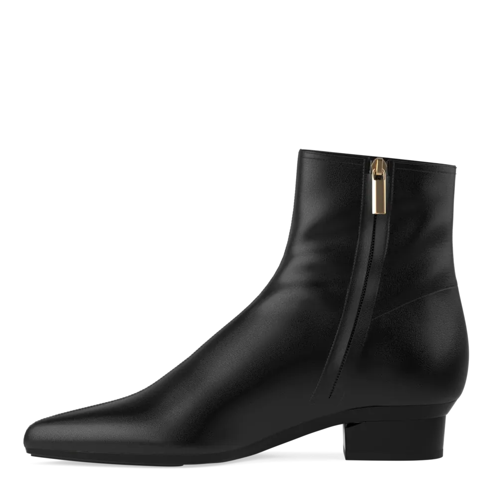 The Bootie - Coal Stretch Leather