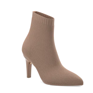 The Bootie - Latte Knit   Stiletto Heel Kit 4 Latte