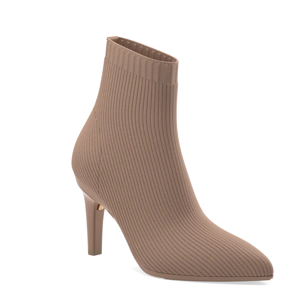 The Bootie - Latte Knit   Stiletto Heel Kit 4 Latte