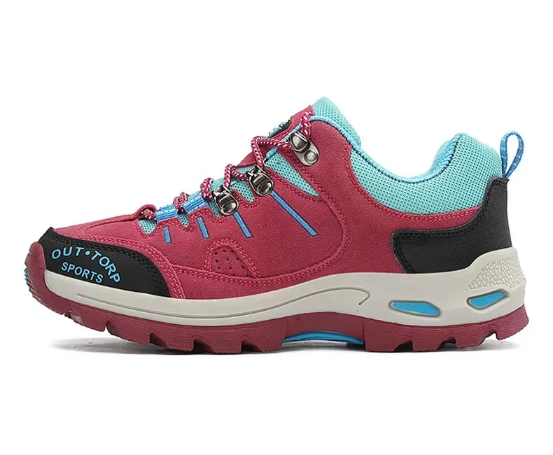 Women Leather Hiking Shoes Outdoor Trekking Shoes Mountain Sneakers - WHS50201