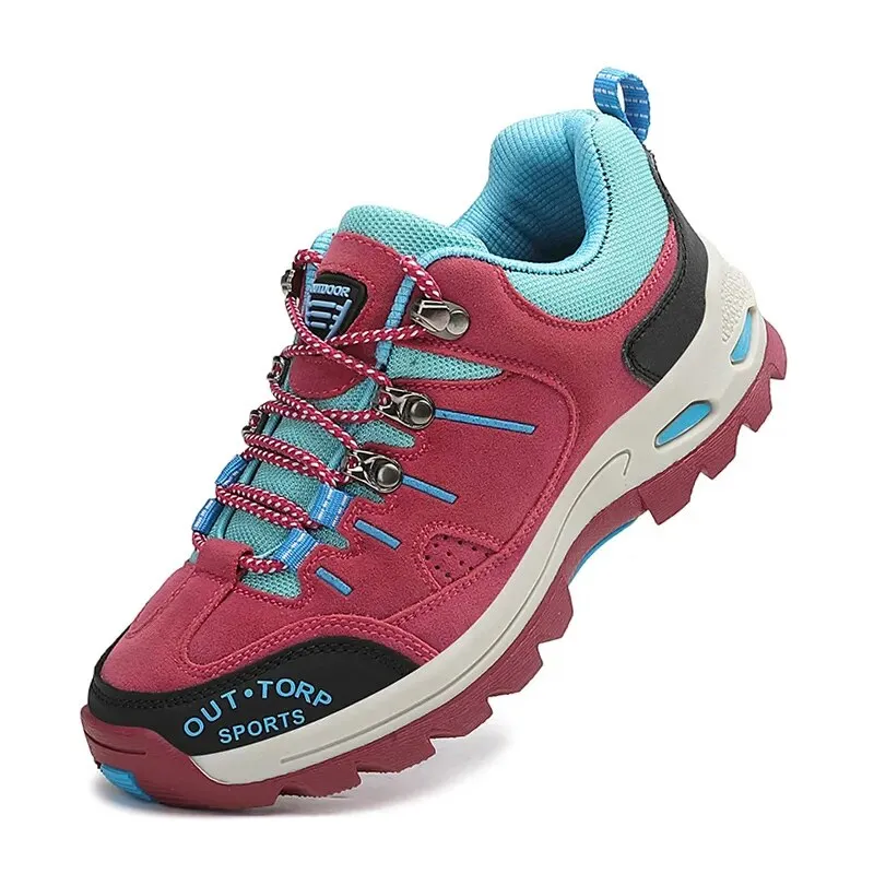 Women Leather Hiking Shoes Outdoor Trekking Shoes Mountain Sneakers - WHS50201