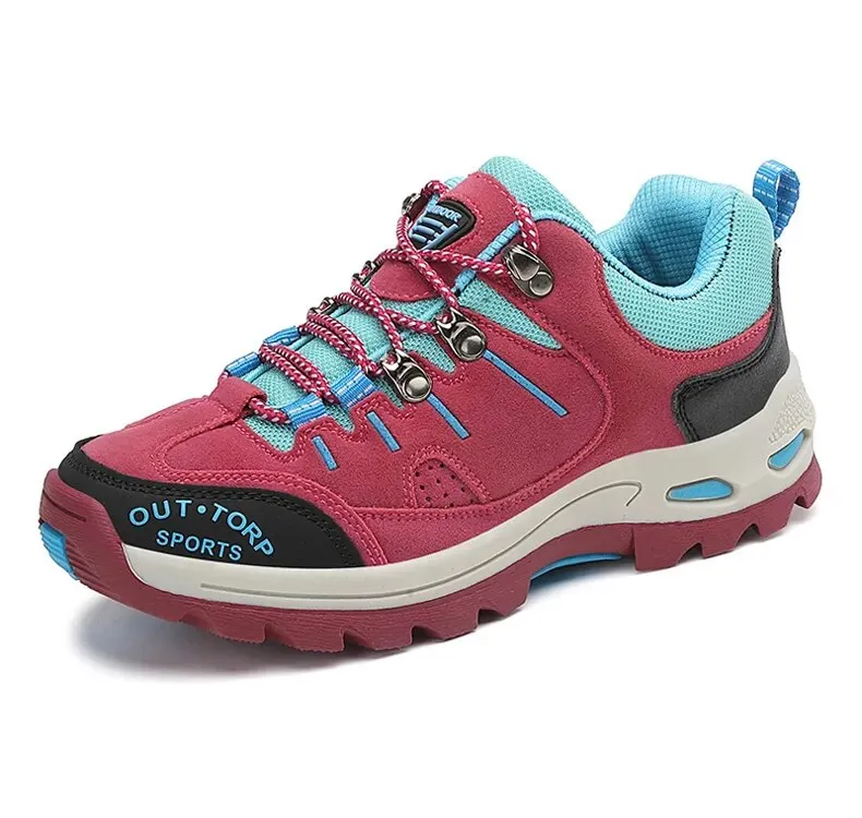 Women Leather Hiking Shoes Outdoor Trekking Shoes Mountain Sneakers - WHS50201