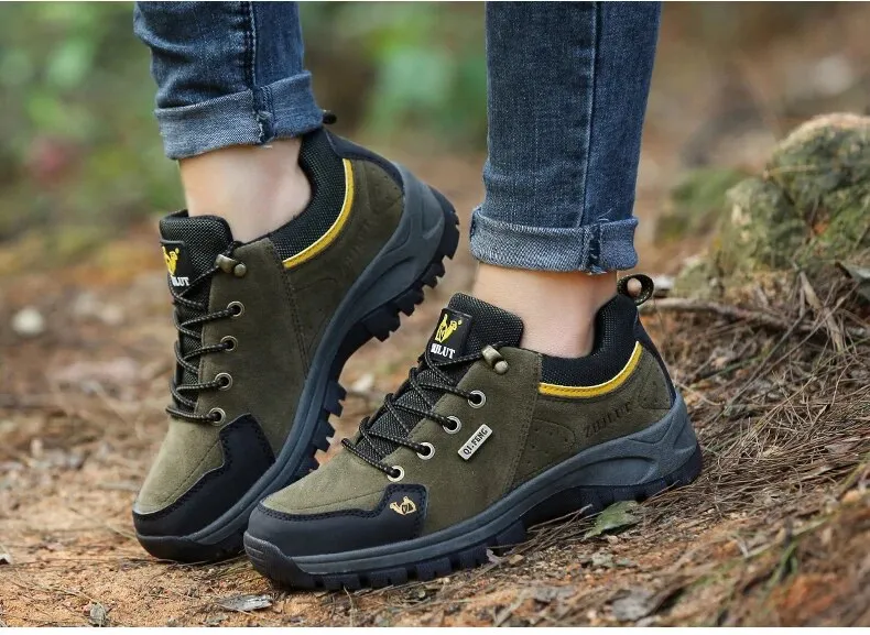 Women Summer Winter Classics Hiking Shoes Leather Sneakers Trendy Comfortable Waterproof Shoes - WHS50185