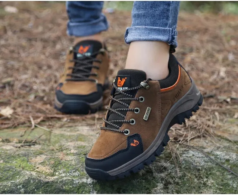 Women Summer Winter Classics Hiking Shoes Leather Sneakers Trendy Comfortable Waterproof Shoes - WHS50185