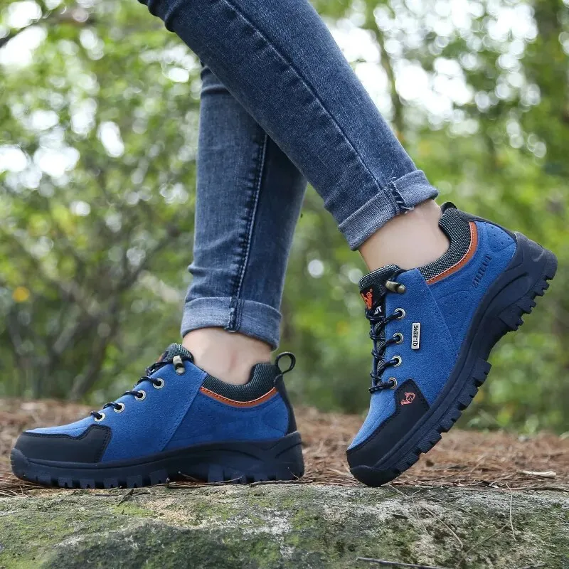 Women Summer Winter Classics Hiking Shoes Leather Sneakers Trendy Comfortable Waterproof Shoes - WHS50185