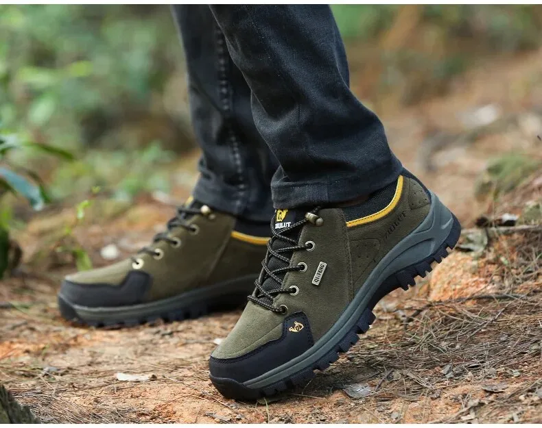 Women Summer Winter Classics Hiking Shoes Leather Sneakers Trendy Comfortable Waterproof Shoes - WHS50185