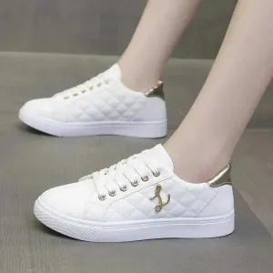 Womens white Sneakers: Fashionable Breathable white platform sneakers